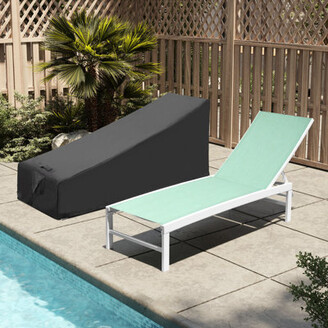 Textilene Outdoor Chaise Lounger 275 lbs Capacity 78 Long Sun Lounger UV Resistant Waterproof Sigtua Reclining Beach Lounge Chairs 
