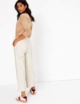 Thumbnail for your product : M&S CollectionMarks and Spencer Utility High Waist Wide Leg Cropped Jeans
