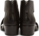 Thumbnail for your product : Marsèll Black Leather Cut-Out Bo Sandalo Ankle Boots