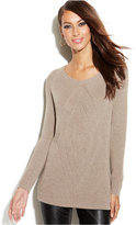 Thumbnail for your product : INC International Concepts Long-Sleeve Diamond-Stitched Tunic Sweater