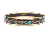Thumbnail for your product : Hermes Pre-Owned Ornaments Black Enamel Gold GM Bangle