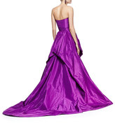Thumbnail for your product : Oscar de la Renta Strapless Fold-Detail Ball Gown