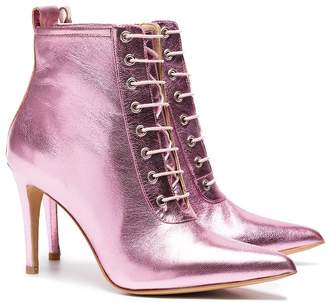 Kalda pink Ringa 95 leather lace-up boots