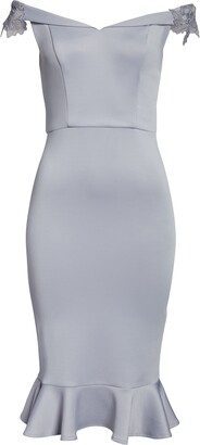 Chi Chi London Oaklee Off the Shoulder Body-Con Cocktail Dress