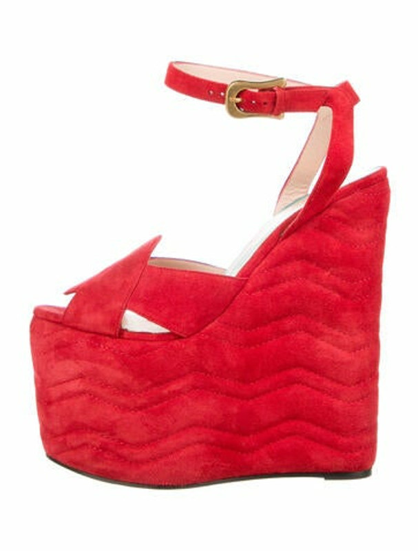 gucci red platform shoes