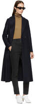 Thumbnail for your product : Harris Wharf London Navy Pressed Wool Boxy Duster Coat