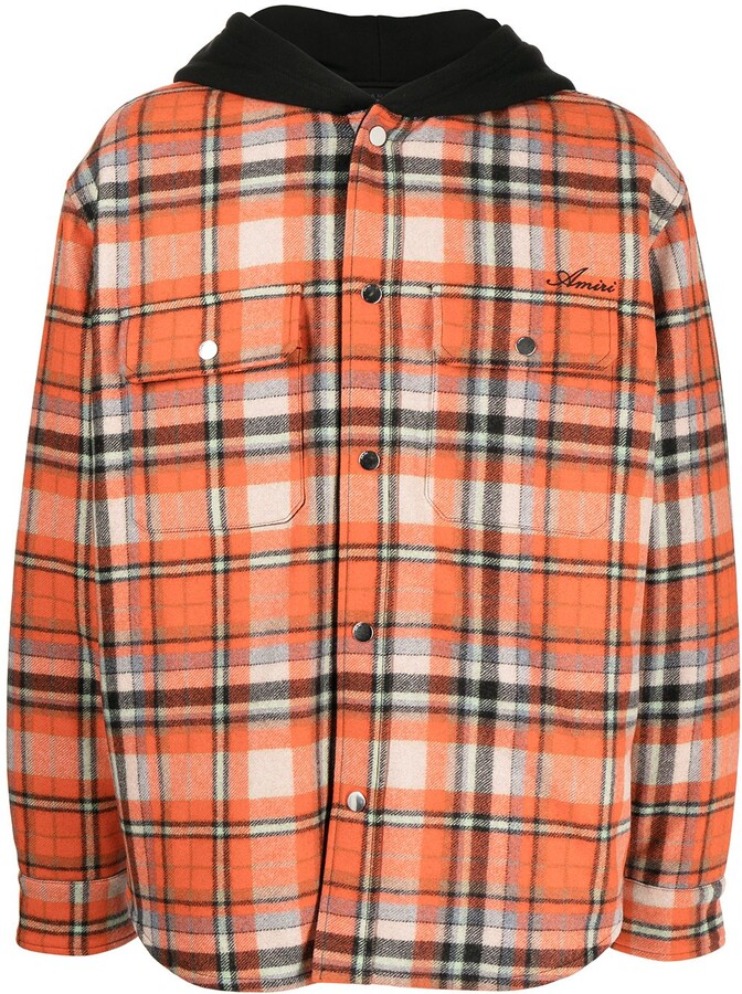 Mens Checked Hooded Shirt | Shop the world's largest collection of 