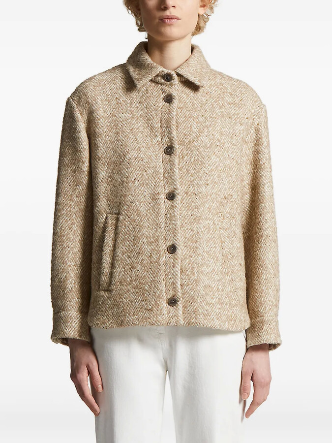 Peserico Herringbone Button Jacket