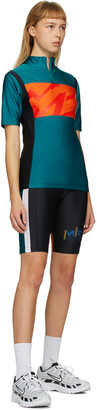 Martine Rose SSENSE Exclusive Black & Green Cycling Shorts