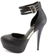 Thumbnail for your product : Charlotte Russe Almond Toe Ankle Strap Heel