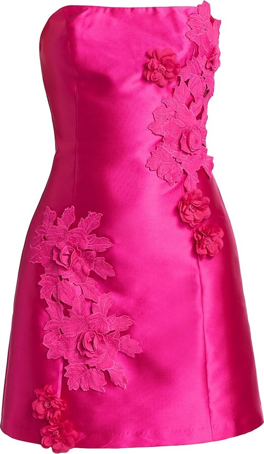 Hot Pink Satin Dress