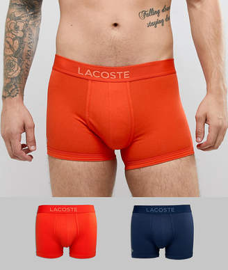 Lacoste Trunks 2 Pack in Micro Pique