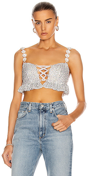 bustier top with straps