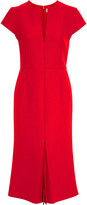 Thumbnail for your product : Victoria Beckham Pleated Crepe Midi Dress
