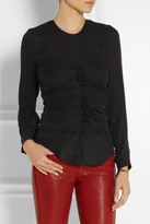 Thumbnail for your product : Isabel Marant Heather ruched silk-georgette top