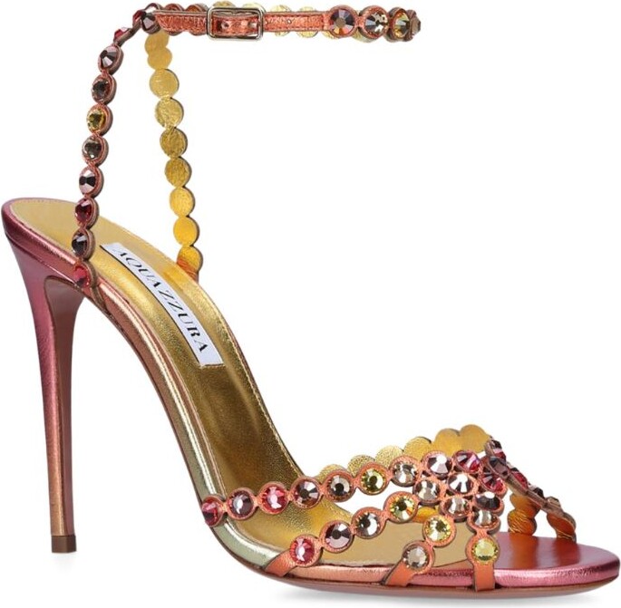 Aquazzura Crystal-Embellished Tequila Sandals 105 ShopStyle