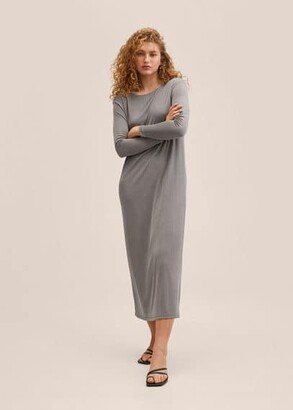 MANGO Oversize dress grey