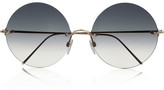 Thumbnail for your product : Victoria Beckham Round-frame metal sunglasses