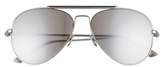 Thumbnail for your product : Calvin Klein 58mm Aviator Sunglasses