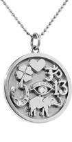 Thumbnail for your product : Jennifer Meyer Good Luck Charm White Gold Necklace