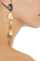 Thumbnail for your product : EJING ZHANG Gold-plated Sterling Silver, Stone And Resin Earrings