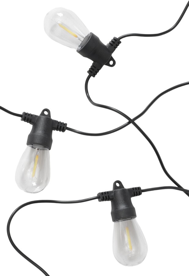 Brightech 27 ft or 48 ft Solar‑Powered Heavy Duty LED Outdoor String Lights Weatherproof and Shatterproof Bulbs