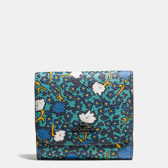 Coach Small Wallet In Yankee Floral Print Coated Canvas