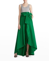 Thumbnail for your product : Halston Pam Shimmery Jersey & Taffeta Gown