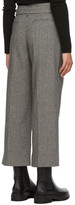 Thumbnail for your product : S Max Mara Black and White Wool Houndstooth Exploit Trousers