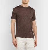 Thumbnail for your product : Ermenegildo Zegna Melange Silk And Linen-Blend Jersey T-Shirt