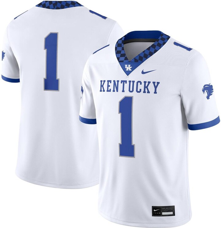 Nike Men's 1 White Kentucky Wildcats Game Jersey