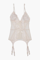 Thumbnail for your product : Myla Chelsea Grove Leavers Lace And Tulle Corset
