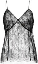 Thumbnail for your product : KHAITE Sheer Lace Camisole Top