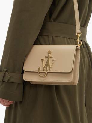 J.W.Anderson Anchor Logo-plaque Mini Leather Cross-body Bag - Womens - Brown