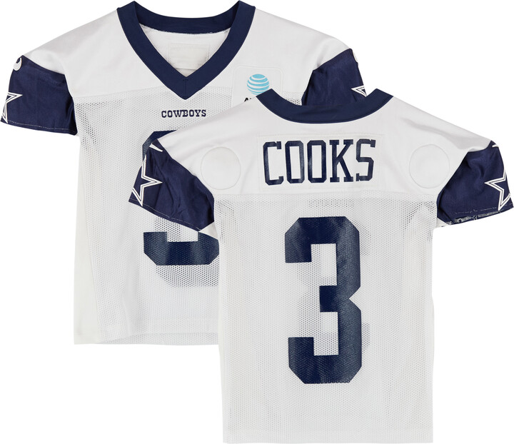Fanatics Authentic Brandin Cooks Dallas Cowboys Practice-Used #3 White Nike Jersey from the 2024-25 NFL Season