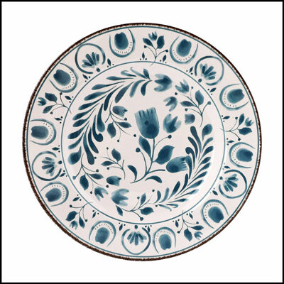 Red Barrel Studio Durable Round Bamboo Melamine Dinner Plate Stylish and Shatter-Resistant for Indoor and Outdoor Use