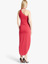 Thumbnail for your product : Halston Asymmetric Fitted Dress Ruby