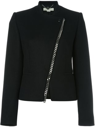 Stella McCartney asymmetrical 'Falabella' cropped jacket - women - Cotton/Polyamide/Viscose/Wool - 38