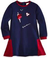 Thumbnail for your product : Armani Junior Girls' Logo Patches Drop-Waist Sweatshirt Dress