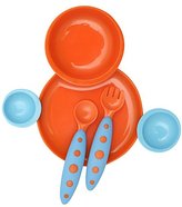 Thumbnail for your product : Boon GROOVY Interlocking Plate & Bowls w/MODWARE - Blue Raspberry/Tangerine