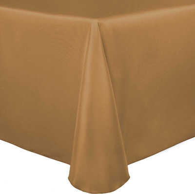 Ultimate Textile -10 Pack- Bridal Satin 108 X 132-Inch Rectangular Tablecloth Victorian Gold