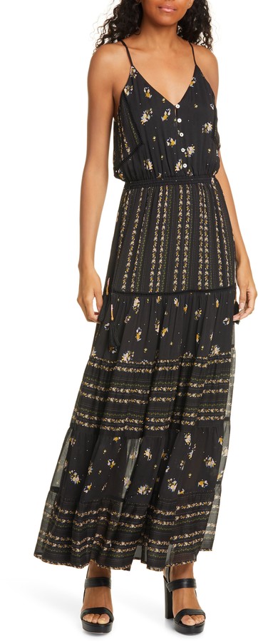 annie embellished floral maxi dress