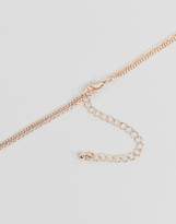 Thumbnail for your product : ASOS DESIGN Half Oval Pendant Multirow Necklace