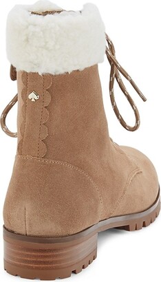 Kate Spade Rafferty Faux Shearling Trim Suede Ankle Boots