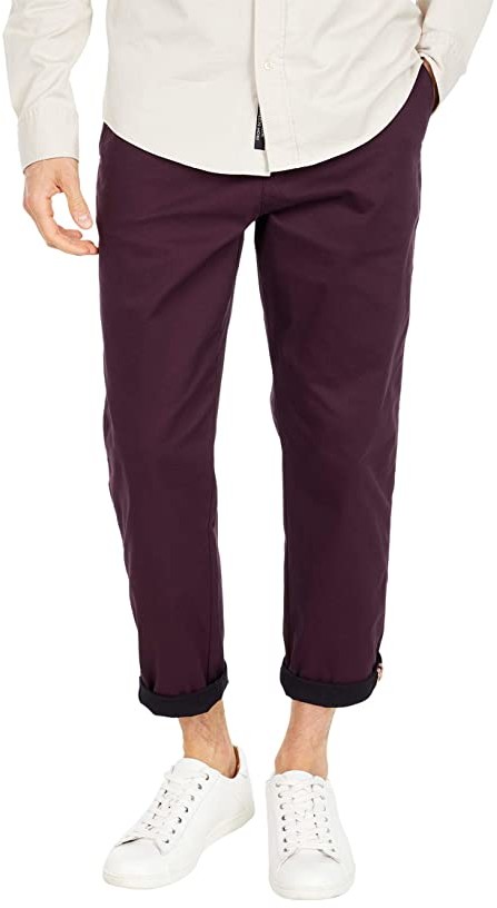 burgundy chinos mens