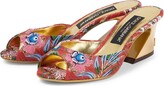 Thumbnail for your product : Dolce & Gabbana Floral brocade peep-toe sandals