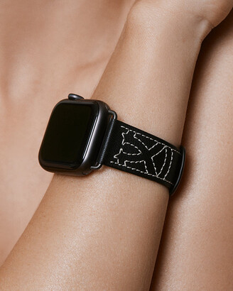 Chalonne Women's Sedona In Black - Leather Luxury Apple Watch Band