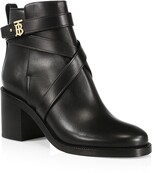 Thumbnail for your product : Burberry Pryle Leather Ankle Booties