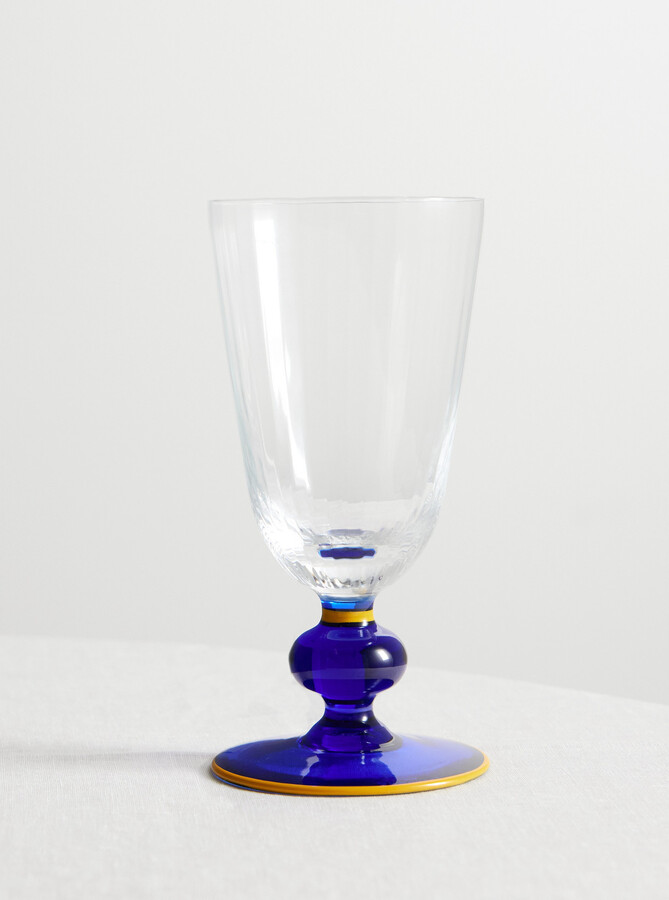 La DoubleJ Perfetto Murano Wine Glass - Blue
