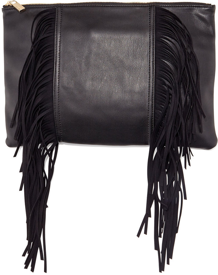 black oversized clutch